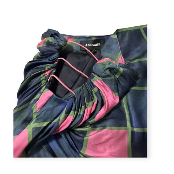 Ahluwalia  Cutout Draped Printed Mini‎ Skirt, UK12/US 8, New with tag - Picture 9 of 15